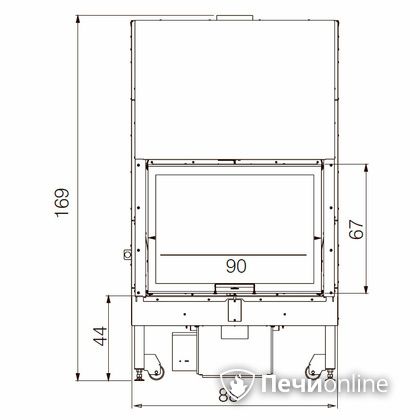 Каминная топка Edilkamin BLOKK 70 V bianco в Иркутске