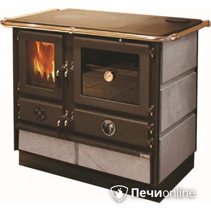 Отопительно-варочная печь MBS Thermo Magnum Stone R с теплообменником и духовым шкафом в Иркутске